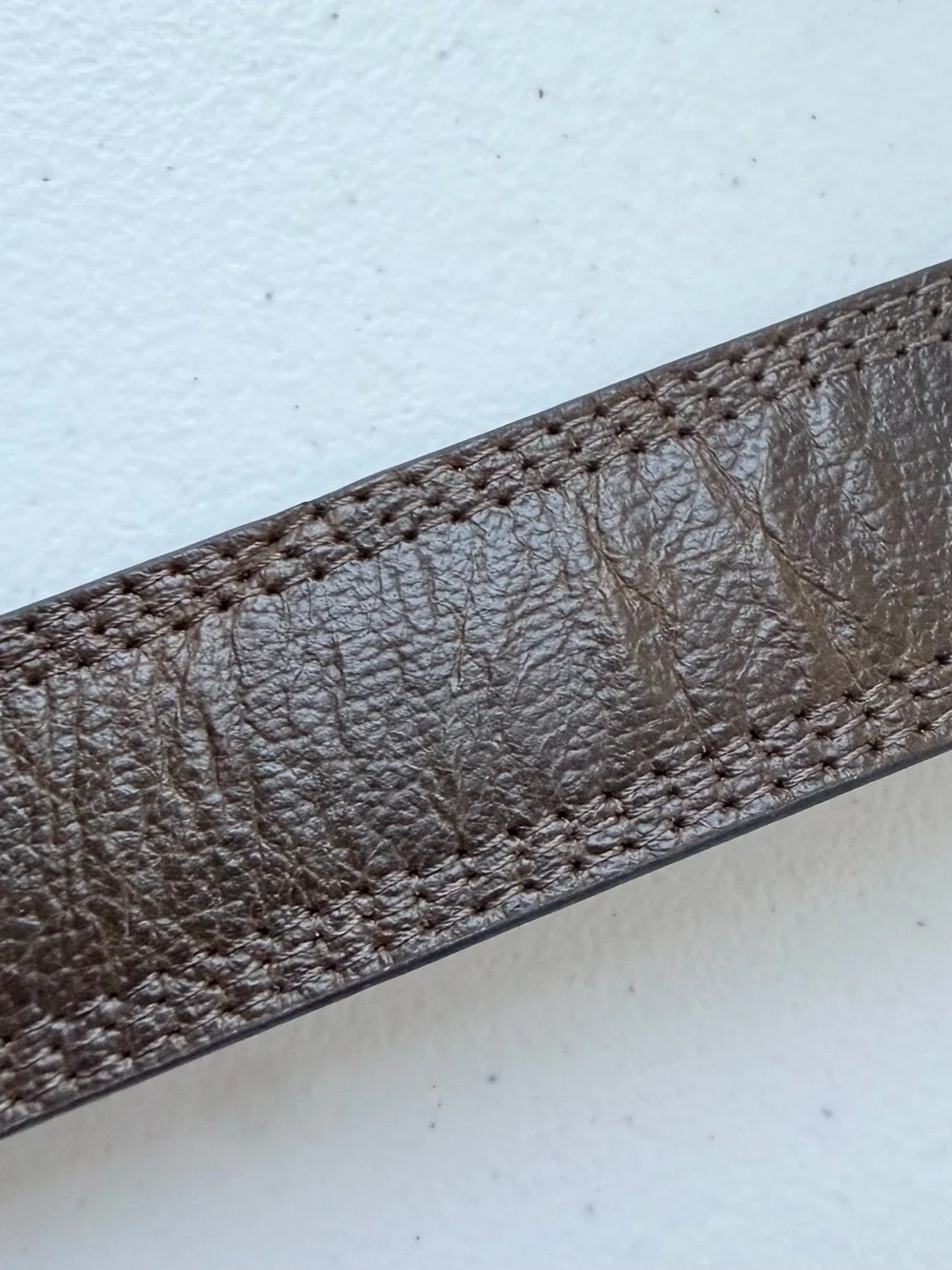 Wrangler Dark Brown American Bison Leather Belt • Silver Buckle  Size 38